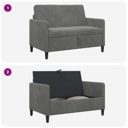Sofa avec rangement Gris foncé 122 x 78 x 87 cm Polyester 626480626480