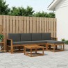 Ensemble de canapés d'extérieur 6 pcs Naturel et Anthracite 626481626481