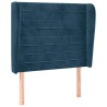 Tête de lit avec oreilles Bleu foncé 83x23x118/128 cm Velours 626486626486