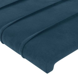 Tête de lit avec oreilles Bleu foncé 83x23x118/128 cm Velours 626486626486