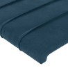 Tête de lit avec oreilles Bleu foncé 83x23x118/128 cm Velours 626486626486
