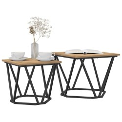 Ensemble de tables d'appoint 2 pcs Chêne artisanal 626491626491