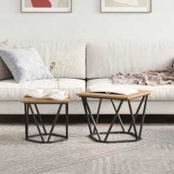 Ensemble de tables d'appoint 2 pcs Chêne artisanal 626491626491