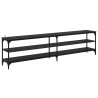 Meuble TV Chêne noir 200 x 30 x 50 cm Bois d'ingénierie et fer 626492626492