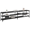 Meuble TV Chêne noir 200 x 30 x 50 cm Bois d'ingénierie et fer 626492626492