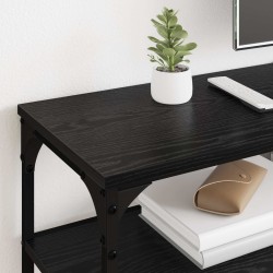 Meuble TV Chêne noir 200 x 30 x 50 cm Bois d'ingénierie et fer 626492626492