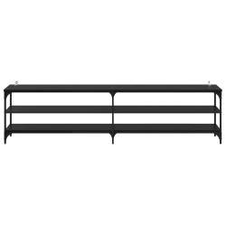 Meuble TV Chêne noir 200 x 30 x 50 cm Bois d'ingénierie et fer 626492626492