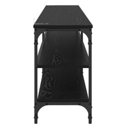 Meuble TV Chêne noir 200 x 30 x 50 cm Bois d'ingénierie et fer 626492626492