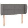 Tête de lit avec oreilles Gris foncé 103x23x78/88 cm Tissu 626494626494