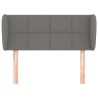 Tête de lit avec oreilles Gris foncé 103x23x78/88 cm Tissu 626494626494