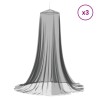 Ciel de lit anti-moustiques 3 pcs 156 mesh Noir ⌀56 x 220 cm 626495626495