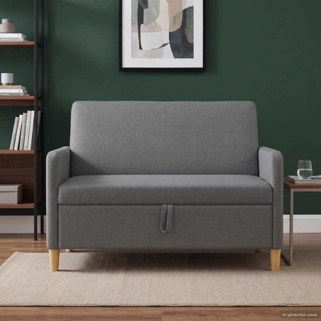 Sofa avec rangement Gris foncé 122 x 78 x 87 cm Polyester 626496626496