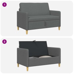 Sofa avec rangement Gris foncé 122 x 78 x 87 cm Polyester 626496626496