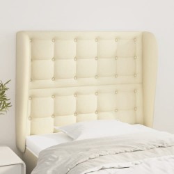 Tête de lit avec oreilles Crème 103x23x118/128 cm Similicuir 626497626497