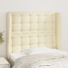 Tête de lit avec oreilles Crème 103x23x118/128 cm Similicuir 626497626497