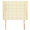 Tête de lit avec oreilles Crème 103x23x118/128 cm Similicuir 626497626497