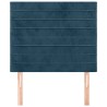 Tête de lit Bleu foncé 80x5x118/128 cm Velours 626498626498