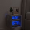 Meuble TV mural avec lumières LED gris béton 30x28,5x30 cm 626501626501