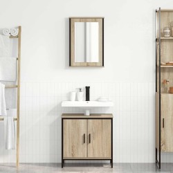 Ensemble de mobilier de salle de bain avec étagère 2 pcs Marron 626502626502