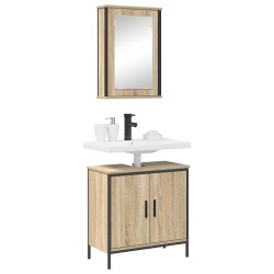 Ensemble de mobilier de salle de bain avec étagère 2 pcs Marron 626502626502