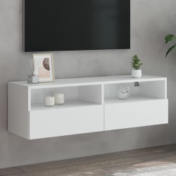 Meuble TV mural blanc 100x30x30 cm bois d'ingénierie 626505626505