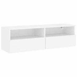 Meuble TV mural blanc 100x30x30 cm bois d'ingénierie 626505626505