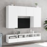 Meuble TV mural blanc 100x30x30 cm bois d'ingénierie 626505626505