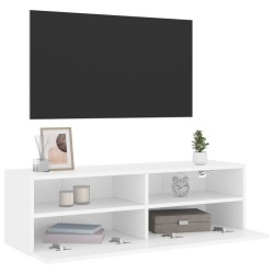 Meuble TV mural blanc 100x30x30 cm bois d'ingénierie 626505626505