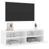 Meuble TV mural blanc 100x30x30 cm bois d'ingénierie 626505626505