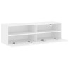 Meuble TV mural blanc 100x30x30 cm bois d'ingénierie 626505626505