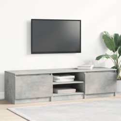 Meuble TV Gris béton 140x40x35,5 cm Bois d'ingénierie 626506626506