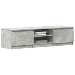 Meuble TV Gris béton 140x40x35,5 cm Bois d'ingénierie 626506626506