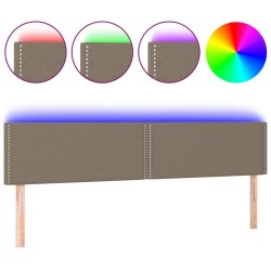Tête de lit à LED Taupe 200x5x78/88 cm Tissu 626508626508
