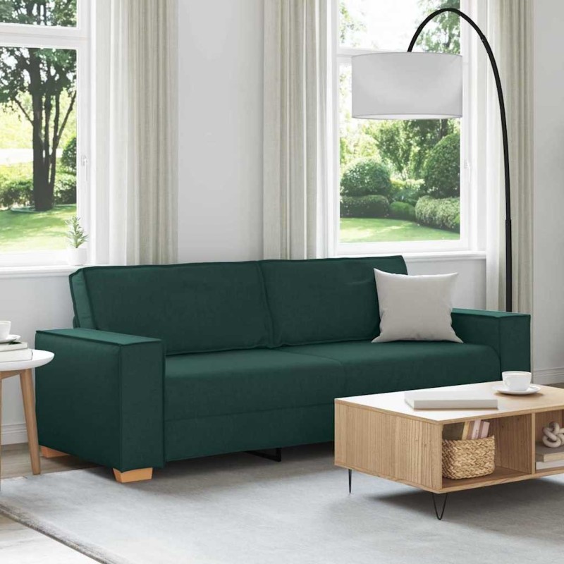 Sofa 3 places Vert foncé 220 cm tissu 626509626509