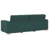 Sofa 3 places Vert foncé 220 cm tissu 626509626509
