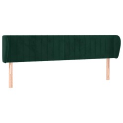 Tête de lit avec oreilles Vert foncé 183x23x78/88 cm Velours 626513626513