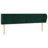 Tête de lit avec oreilles Vert foncé 183x23x78/88 cm Velours 626513626513