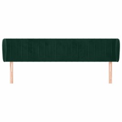 Tête de lit avec oreilles Vert foncé 183x23x78/88 cm Velours 626513626513