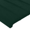 Tête de lit avec oreilles Vert foncé 183x23x78/88 cm Velours 626513626513