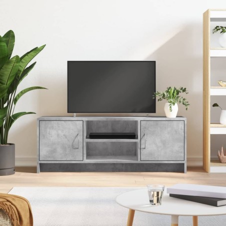 Meuble TV gris béton 102x30x37,5 cm bois d'ingénierie 626515626515
