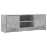 Meuble TV gris béton 102x30x37,5 cm bois d'ingénierie 626515626515