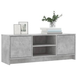 Meuble TV gris béton 102x30x37,5 cm bois d'ingénierie 626515626515