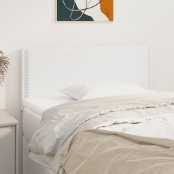 Tête de lit Blanc 100x5x78/88 cm Similicuir 626516626516