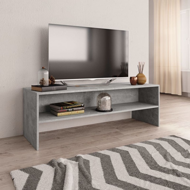 Meuble TV Gris béton 120x40x40 cm Bois d'ingénierie 626518626518