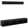 Ensemble de meuble TV mural 5 pcs Chêne noir Bois d'ingénierie 626523626523