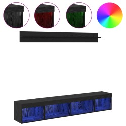Ensemble de meuble TV mural 5 pcs Chêne noir Bois d'ingénierie 626523626523