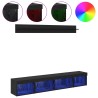 Ensemble de meuble TV mural 5 pcs Chêne noir Bois d'ingénierie 626523626523