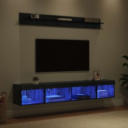 Ensemble de meuble TV mural 5 pcs Chêne noir Bois d'ingénierie 626523626523