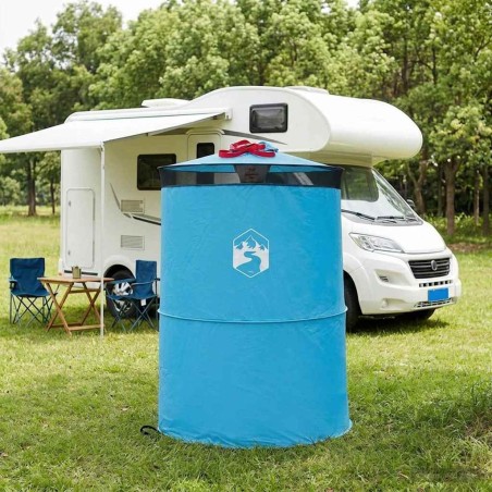 Tente de toilettes pop-up avec corde suspendue Bleu 97 x 126 cm 626528626528