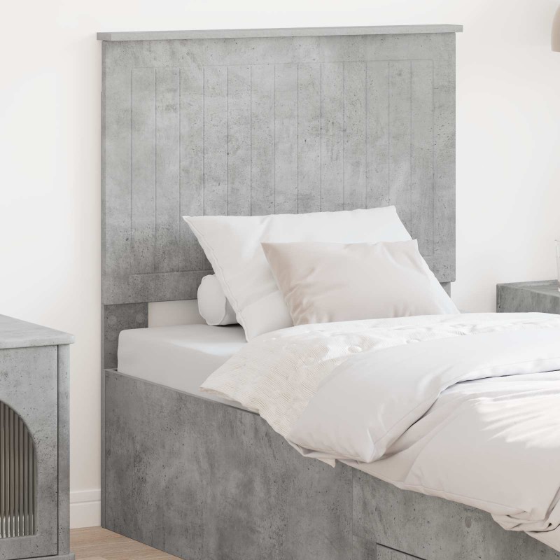 Tête de lit avec tête de lit Gris béton 80 cm Bois d'ingénierie 626531626531